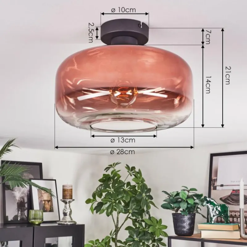 hofstein Boza Plafonnier Clair, Cuivré, 1 lumière