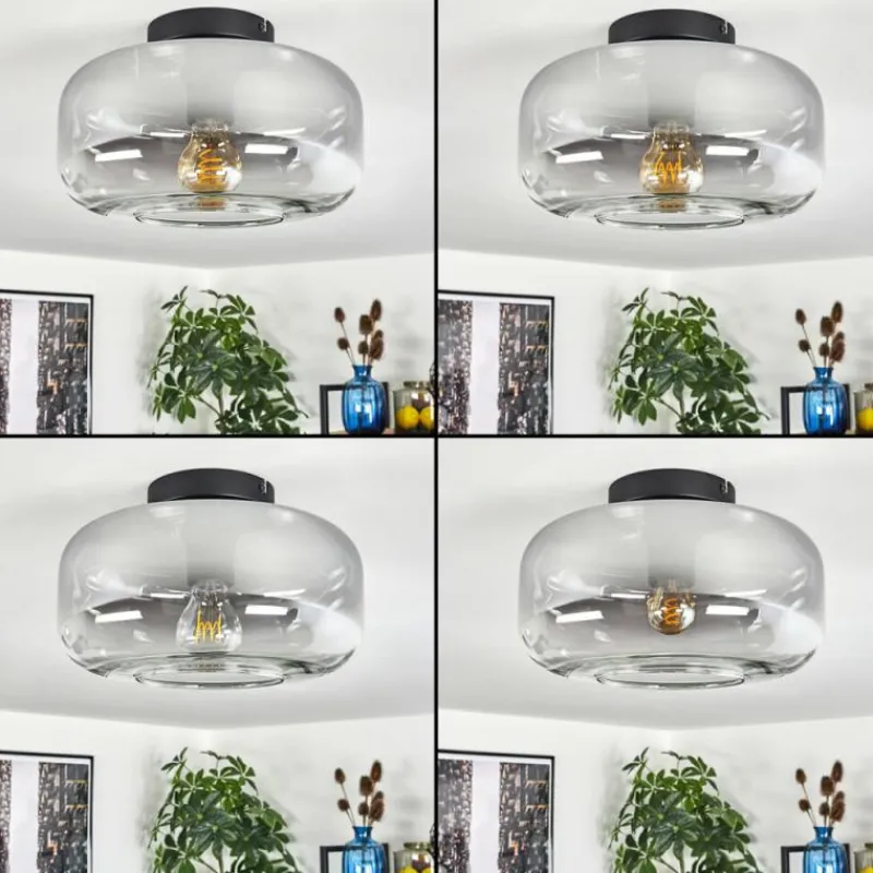 hofstein Boza Plafonnier Clair, Fumé, 1 lumière