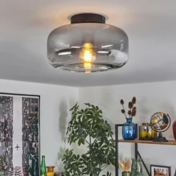 hofstein Boza Plafonnier Clair, Fumé, 1 lumière