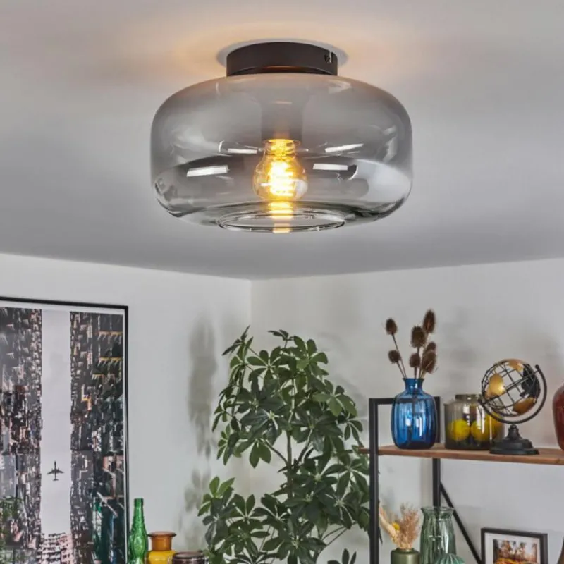 hofstein Boza Plafonnier Clair, Fumé, 1 lumière