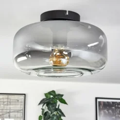 hofstein Boza Plafonnier Clair, Fumé, 1 lumière