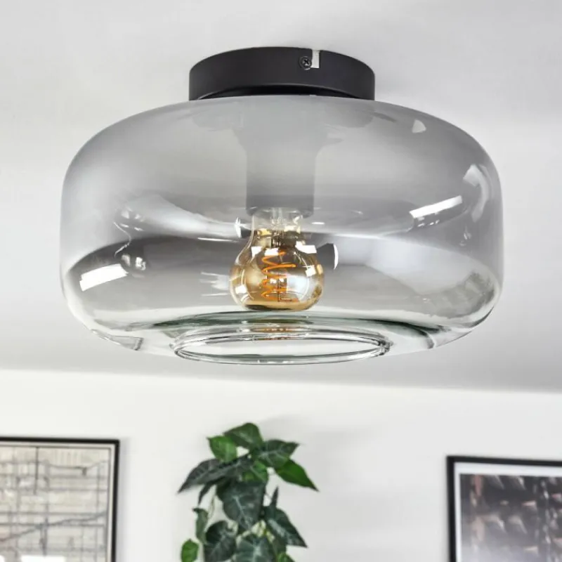 hofstein Boza Plafonnier Clair, Fumé, 1 lumière