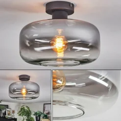 hofstein Boza Plafonnier Clair, Fumé, 1 lumière