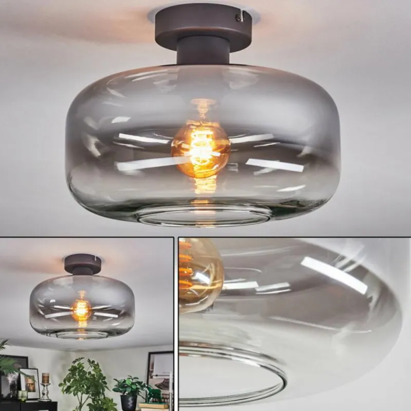 hofstein Boza Plafonnier Clair, Fumé, 1 lumière