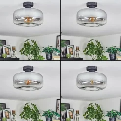 hofstein Boza Plafonnier Clair, Fumé, 1 lumière