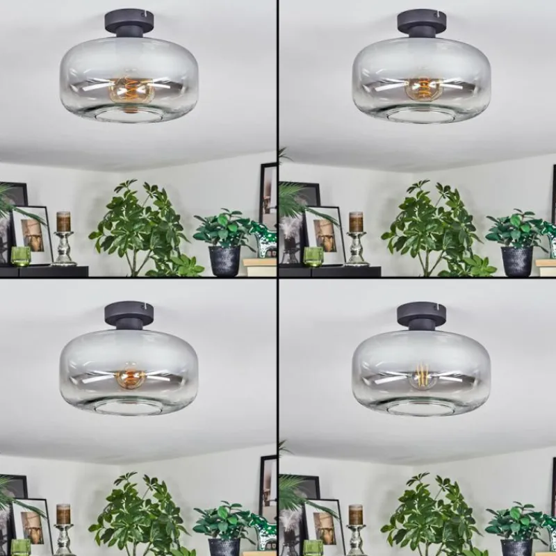 hofstein Boza Plafonnier Clair, Fumé, 1 lumière