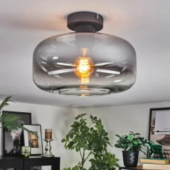 hofstein Boza Plafonnier Clair, Fumé, 1 lumière