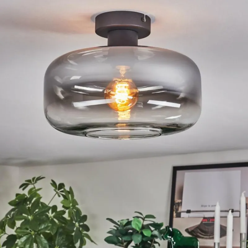 hofstein Boza Plafonnier Clair, Fumé, 1 lumière