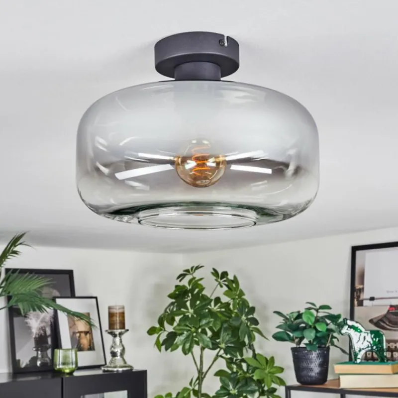 hofstein Boza Plafonnier Clair, Fumé, 1 lumière