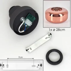 hofstein Boza Plafonnier Cuivré, 1 lumière