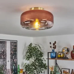 hofstein Boza Plafonnier Laiton, 1 lumière