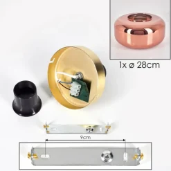 hofstein Boza Plafonnier Laiton, 1 lumière