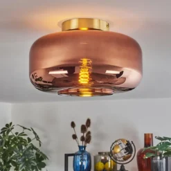 hofstein Boza Plafonnier Laiton, 1 lumière