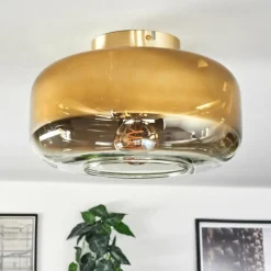 hofstein Boza Plafonnier Laiton, 1 lumière