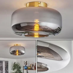 hofstein Boza Plafonnier Laiton, 1 lumière