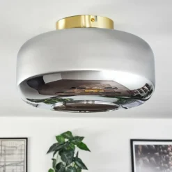 hofstein Boza Plafonnier Laiton, 1 lumière