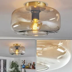 hofstein Boza Plafonnier Laiton, 1 lumière