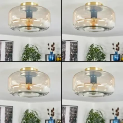 hofstein Boza Plafonnier Laiton, 1 lumière