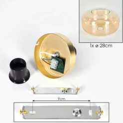 hofstein Boza Plafonnier Laiton, 1 lumière