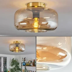 hofstein Boza Plafonnier Laiton, 1 lumière