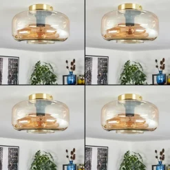 hofstein Boza Plafonnier Laiton, 1 lumière