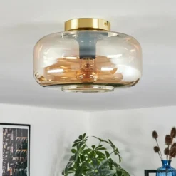 hofstein Boza Plafonnier Laiton, 1 lumière