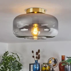 hofstein Boza Plafonnier Laiton, 1 lumière