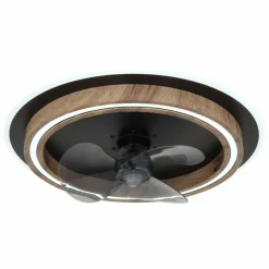 Luminaires Globo Lighting Bozan Ventilateur de plafond lumineux LED Écru, Noir, 1 lumière, Télécommandes