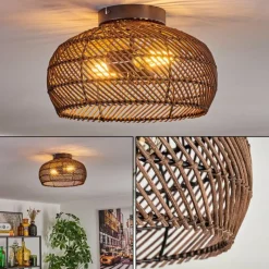 Luminaires Scandinaves-hofstein Brandala Plafonnier Noir, 2 lumières