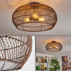 Luminaires Scandinaves-hofstein Brandala Plafonnier Noir, 3 lumières