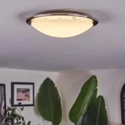hofstein Brena Plafonnier LED Nickel mat, 1 lumière