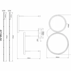 Luminaires Globo Lighting Briggs Suspension LED Noir, 1 lumière, Télécommandes* Suspensions