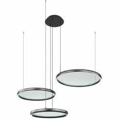 Luminaires Globo Lighting Briggs Suspension LED Noir, 1 lumière, Télécommandes* Éclairage Led