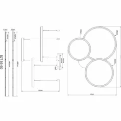 Luminaires Globo Lighting Briggs Suspension LED Noir, 1 lumière, Télécommandes* Éclairage Led