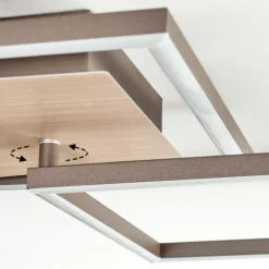 Lampes Dorées-hofstein Brina Plafonnier LED Brun, Or, 1 lumière