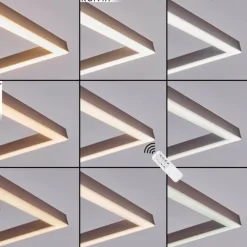 Lampes Dorées-hofstein Brina Plafonnier LED Brun, Or, 1 lumière, Télécommandes