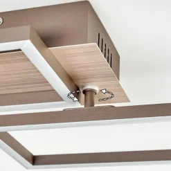 Lampes Dorées-hofstein Brina Plafonnier LED Brun, Or, 1 lumière, Télécommandes