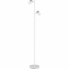 Luminaires Globo Lighting Brisbon Lampadaire Blanc, 2 lumières* Lampadaires Et Lampes Sur Pied