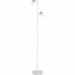 Luminaires Globo Lighting Brisbon Lampadaire Blanc, 2 lumières* Lampadaires Et Lampes Sur Pied