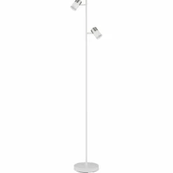 Luminaires Globo Lighting Brisbon Lampadaire Blanc, 2 lumières* Lampadaires Et Lampes Sur Pied