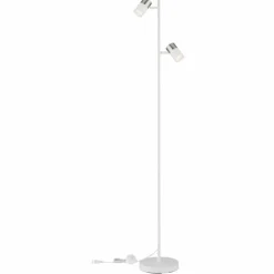 Luminaires Globo Lighting Brisbon Lampadaire Blanc, 2 lumières* Lampadaires Et Lampes Sur Pied