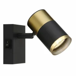 Suspension Verre Fumé-Luminaires Globo Lighting Brisbon Plafonnier, Spot de plafond, Applique murale, Spot mural Noir, 1 lumière