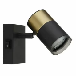 Suspension Verre Fumé-Luminaires Globo Lighting Brisbon Plafonnier, Spot de plafond, Applique murale, Spot mural Noir, 1 lumière