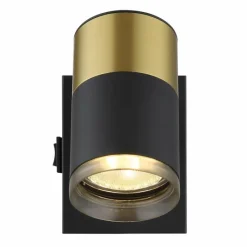 Suspension Verre Fumé-Luminaires Globo Lighting Brisbon Plafonnier, Spot de plafond, Applique murale, Spot mural Noir, 1 lumière