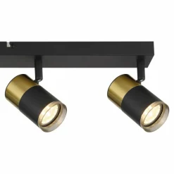 Suspension Verre Fumé-Luminaires Globo Lighting Brisbon Plafonnier, Spot de plafond, Applique murale, Spot mural Noir, 4 lumières