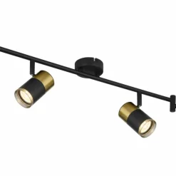 Suspension Verre Fumé-Luminaires Globo Lighting Brisbon Plafonnier, Spot de plafond, Applique murale, Spot mural Noir, 6 lumières