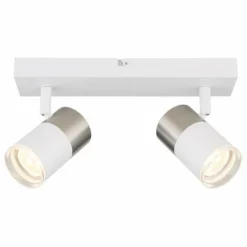 Luminaires Globo Lighting Brisbon Plafonnier, Spot de plafond, Applique murale, Spot mural Blanc, 2 lumières* Spots Et Projecteurs