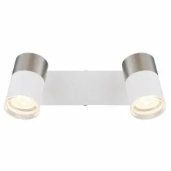 Luminaires Globo Lighting Brisbon Plafonnier, Spot de plafond, Applique murale, Spot mural Blanc, 2 lumières* Spots Et Projecteurs