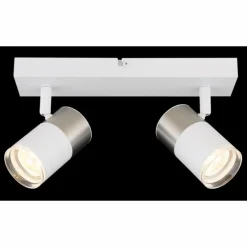 Luminaires Globo Lighting Brisbon Plafonnier, Spot de plafond, Applique murale, Spot mural Blanc, 2 lumières* Spots Et Projecteurs