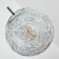 Lampes À Boules-hofstein Brona Suspension, Boule lumineuse, Suspension Argenté, 1 lumière